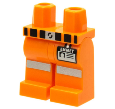 970c00pb0282 - Hips and Legs with Belt, Reflective Stripes and 'EMMET' Name Tag Pattern