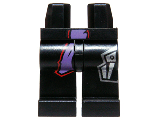 970c00pb0287 - Hips and Legs with Purple Sash and Silver Mechanical Pattern