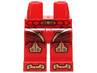 970c00pb0318 - Hips and Legs with Belt, Armor with Scales and Gold Knee Pads Pattern