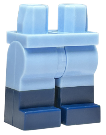 970c00pb0537 - Hips and Legs with Molded Dark Blue Lower Legs / Boots Pattern