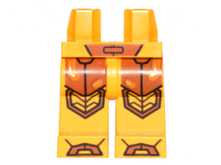 970c00pb0571 - Hips and Legs with Orange and Gold Circuitry and Dark Orange Armor, Knee Pads and Boots Pattern