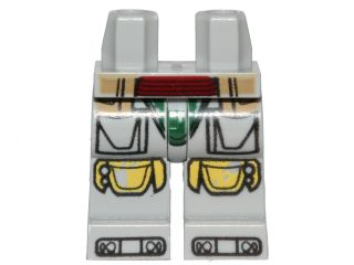 970c00pb0665 - Hips and Legs with SW Boba Fett Armor, Small Dark Red Belt and Tan Pattern
