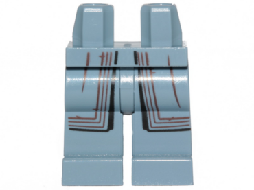 970c00pb1065 - Hips and Legs with SW Mandalorian Robe and Dark Brown Lines Pattern