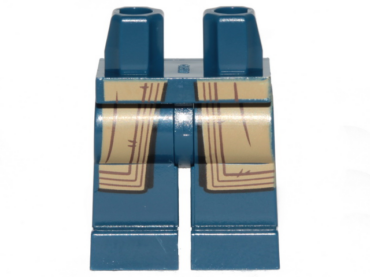 970c00pb1066 - Hips and Legs with SW Mandalorian Dark Tan Robe and Dark Brown Lines Pattern
