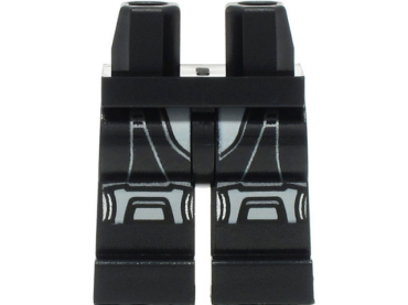 970c00pb1282 - Hips and Legs with SW Dark Trooper Silver and Light Bluish Gray Armor and Knee Pads Pattern