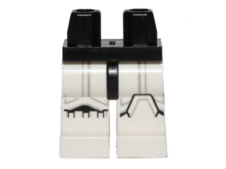 970c01pb32 - Hips and White Legs with SW Stormtrooper Black and Gray Markings Pattern