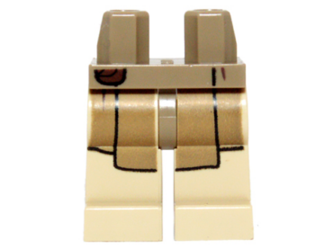 970c02pb10 - Hips and Tan Legs with Dark Tan SW Jedi Robe Pattern