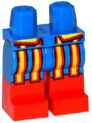 970c05pb10 - Hips and Red Legs with Blue Pants and Red and Yellow Stripes Pattern