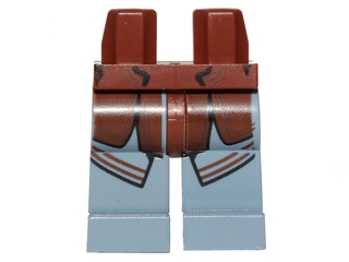 970c55pb10 - Hips and Sand Blue Legs with Reddish Brown Coattails Pattern (SW Naboo Security Officer)