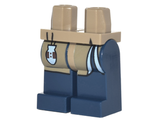 970c63pb11 - Hips and Dark Blue Legs with Dark Tan Robe Tails and Bright Light Blue Pouch Pattern