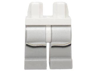 970c86pb20 - Hips and Light Bluish Gray Legs with White Robe with Black and Tan Border Pattern