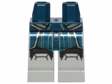 970c86pb36 - Hips and Light Bluish Gray Legs with Dark Blue, Gold and Silver Jumpsuit Pattern (SW Ahsoka Tano)