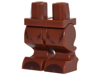 970cf00pb01 - Hips and Animal Legs with Dark Brown Fur and Hooves Pattern