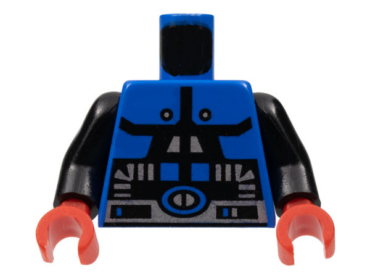 973p66c01 - Torso Space Spyrius Pattern / Black Arms / Red Hands