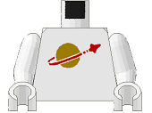 973p90c05 - Torso Space Classic Moon Pattern / White Arms / White Hands