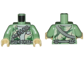 973pb0582c02 - Torso SW Camouflage Pattern Weapon and Ammunition Belts Pattern / Sand Green Arms / Tan Hands