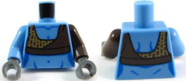 973pb0726c01 - Torso SW Aayla Secura Pattern 1 / Dark Brown Arm Left / Medium Blue Arm Right / Dark Bluish Gray Hands