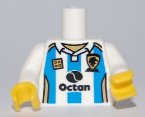 973pb0844c01 - Torso Soccer Octan Logo and Light Blue Stripes Pattern / White Arms / Yellow Hands