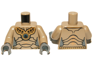 973pb0964c01 - Torso SW Geonosian Pattern (7959) / Dark Tan Arms / Dark Bluish Gray Hands