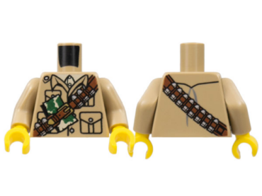 973pb1113c01 - Torso Monster Fighters with Ammunition Belt Pattern / Dark Tan Arms / Yellow Hands