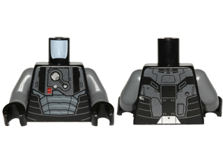 973pb1226c01 - Torso SW Armor Plates with Breathing Apparatus Pattern (SW Darth Malgus) / Dark Bluish Gray Arms / Black Hands