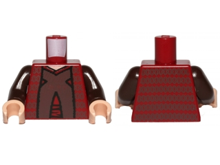 973pb1258c01 - Torso SW Chancellor Palpatine, Horizontal Trim Pattern / Dark Brown Arms / Light Nougat Hands