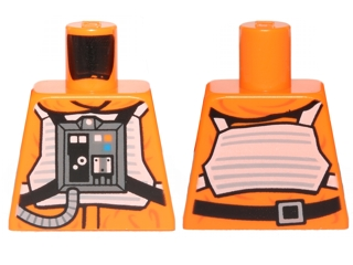 973pb1316 - Torso SW Rebel Pilot with Black Belt with Buckle on Back Pattern