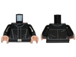 973pb1589c01 - Torso SW Imperial Crew Uniform Jumpsuit, Thin Belt, and Small Silver Buckle Pattern / Black Arms / Light Nougat Hands