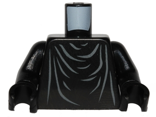 973pb1827c01 - Torso SW Imperial Robe with Gray Creases Pattern (Shadow Guard) / Black Arms / Black Hands