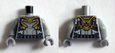 973pb1954c01 - Torso Gold and Silver Armor with Utility Belt Pattern / Light Bluish Gray Arms / Light Bluish Gray Hands