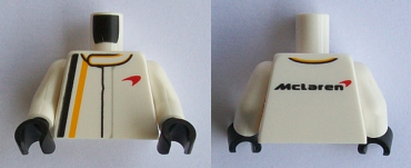 973pb2046c01 - Torso Speed Champions with McLaren Logo Pattern / White Arms / Black Hands