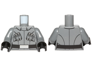 973pb2155c01 - Torso SW First Order Officer Male Pattern / Dark Bluish Gray Arms / Black Hands