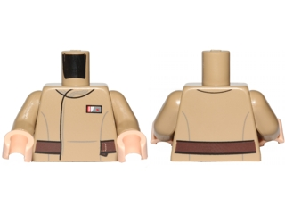 973pb2225c01 - Torso SW Jacket with Resistance Army Lieutenant Rank Badge and Reddish Brown Belt Pattern / Dark Tan Arms / Light Nougat Hands