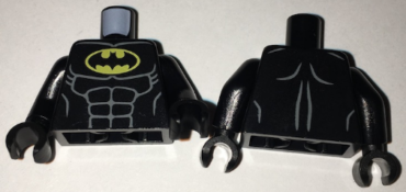 973pb2541c01 - Torso Batman Logo in Yellow Oval with Muscles Pattern / Black Arms / Black Hands