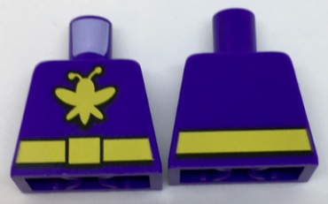 973pb2678 - Torso Batman Yellow Killer Moth Logo and Belt Pattern