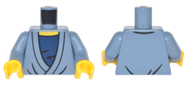 973pb2819c01 - Torso Robe over Dark Blue Shirt Pattern / Sand Blue Arms / Yellow Hands