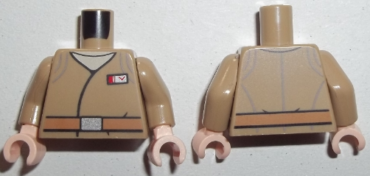 973pb2866c01 - Torso SW Jacket with Resistance Army Major Rank Badge and Medium Nougat Belt Pattern / Dark Tan Arms / Light Nougat Hands