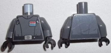 973pb2868c01 - Torso SW Imperial Officer 14 (Colonel) Pattern / Dark Bluish Gray Arms / Black Hands
