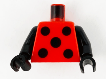 973pb4131c01 - Torso with 5 Black Circles Pattern / Black Arms / Black Hands