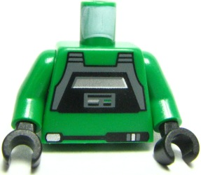 973ps0c01 - Torso SW Rebel A-wing Pilot Pattern / Green Arms / Black Hands