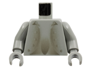 973px150c01 - Torso Harry Potter Peeves Pattern / Light Gray Arms / Light Gray Hands