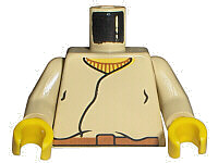 973px82ac01 - Torso SW Closed Shirt, Brown Belt, Yellow Neck Pattern / Tan Arms / Yellow Hands