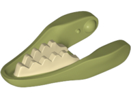 98067pb01 - Dinosaur Jaw Lower Raptor with Tan Teeth Pattern