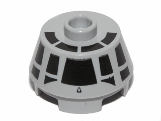 98100pb05 - Cone 2 x 2 Truncated with Black Millennium Falcon Cockpit Pattern