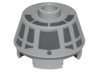 98100pb08 - Cone 2 x 2 Truncated with Dark Bluish Gray Millennium Falcon Cockpit on Top and Side Pattern