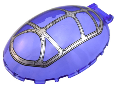 98102pb03 - Windscreen 8 x 6 x 2 1/3 Bubble Canopy with Bar Handle with Silver Frame Pattern, 9 Sections