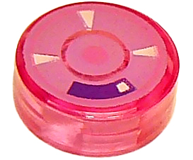 98138pb019 - Tile, Round 1 x 1 with Circles and Triangles Pattern