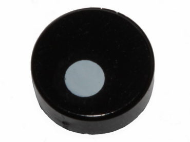 98138pb097 - Tile, Round 1 x 1 with Small White Circle / Eye Pupil Offset Pattern