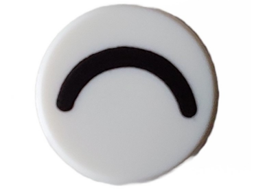 98138pb364 - Tile, Round 1 x 1 with Black Eye Closed (Thin Curved Line) Pattern