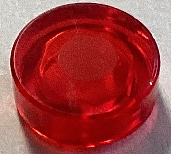 98138pb439 - Tile, Round 1 x 1 with Red Dot Pattern